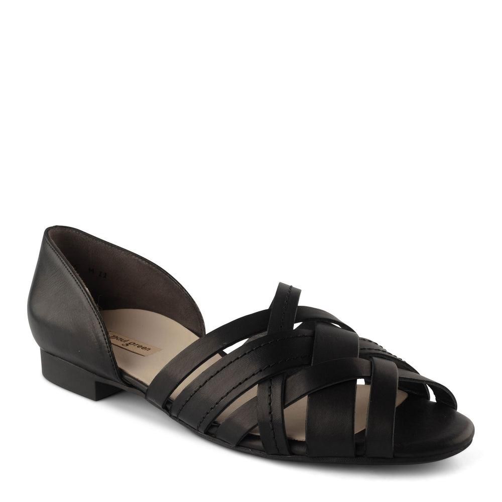 Flats Paul Green Lucia Noir Black Leather | EGB-9057235