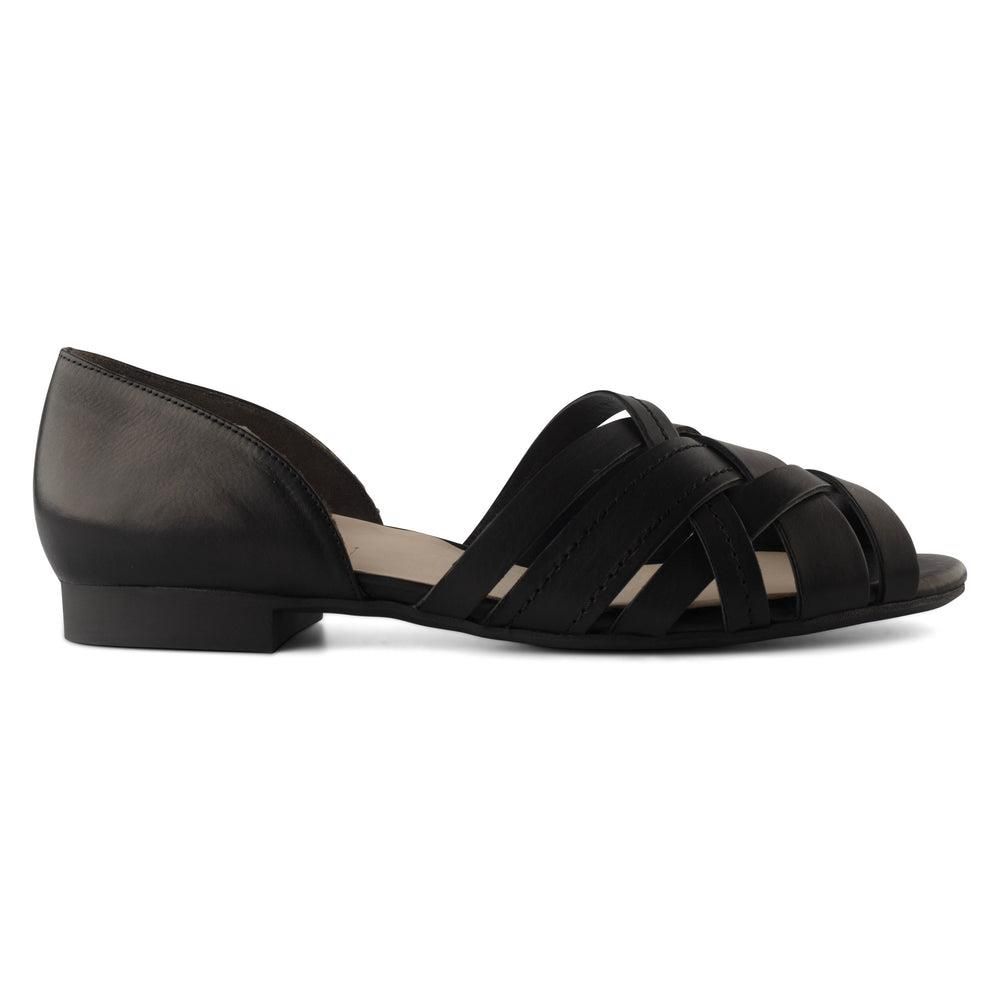 Flats Paul Green Lucia Noir Black Leather | EGB-9057235