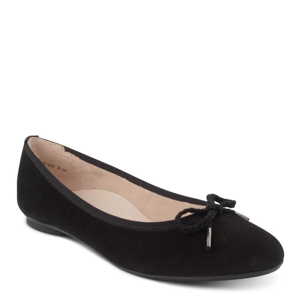 Flats Paul Green Maggie Noir Black Suede | MWJ-0580041