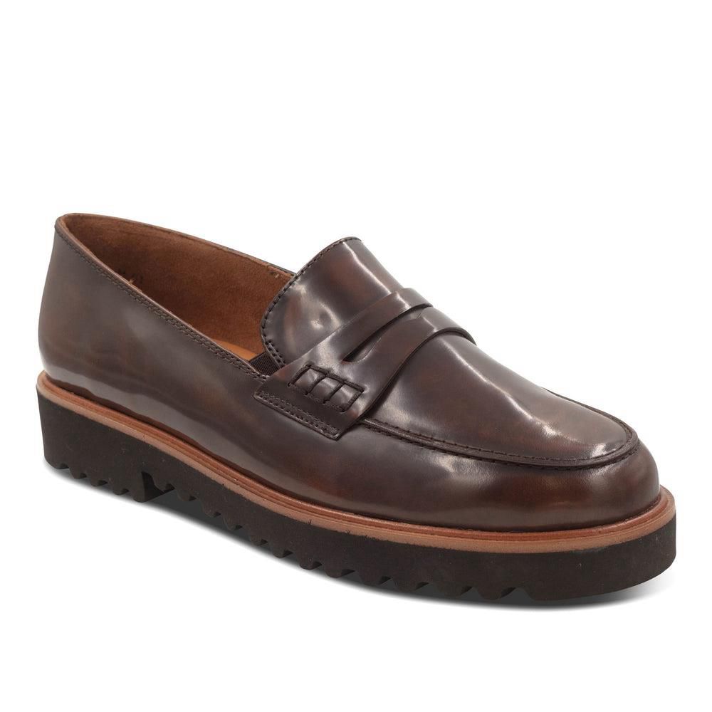 Mocassins Paul Green Jordan Lug Marron Saddle Polished Leather | HPB-2857990