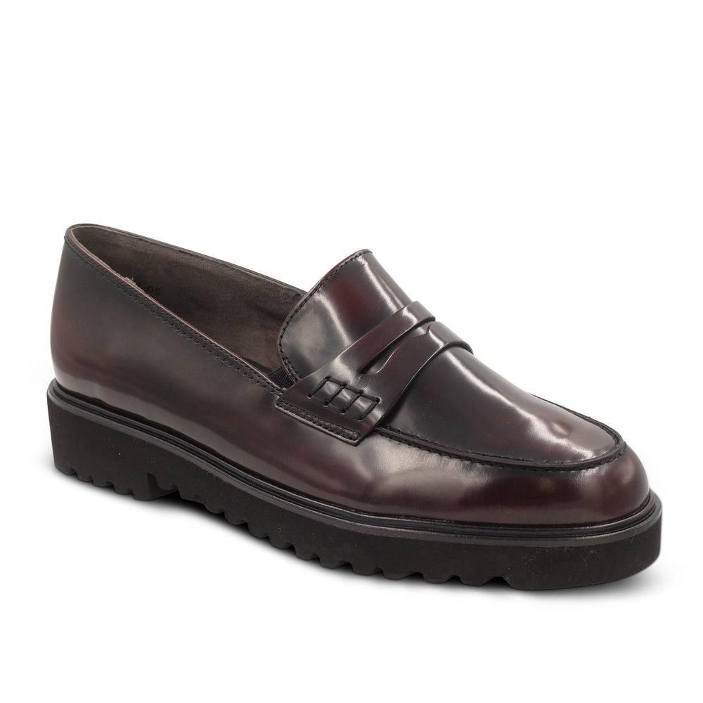 Mocassins Paul Green Jordan Lug Bordeaux Merlot Leather | MFE-0673701