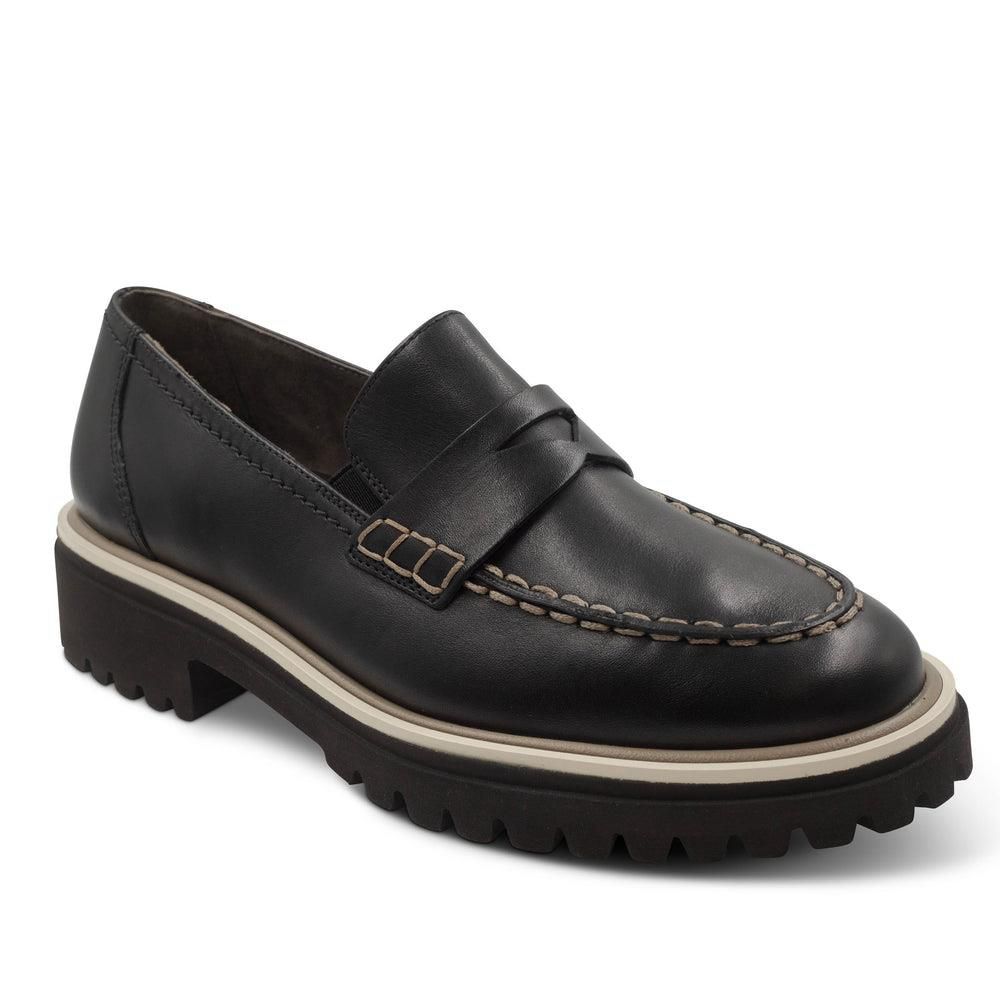 Mocassins Paul Green Justine Lug Noir Black Leather | MXB-2601987