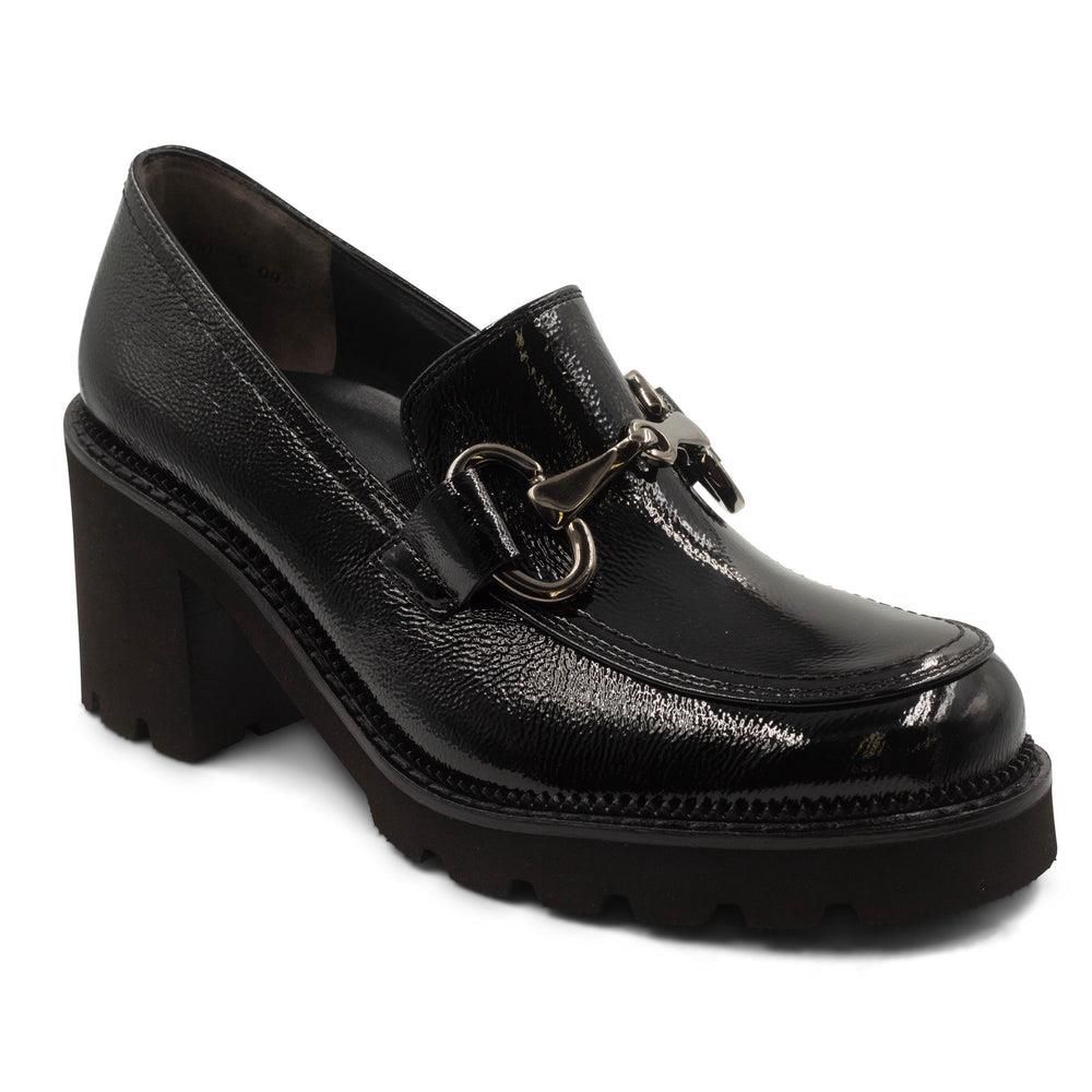 Mocassins Paul Green Kami Lug Noir Black Crinkled Patent | HSM-0549966