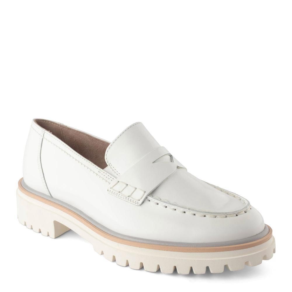 Mocassins Paul Green Lillian Blanche White Brush Leather | GRM-1061991