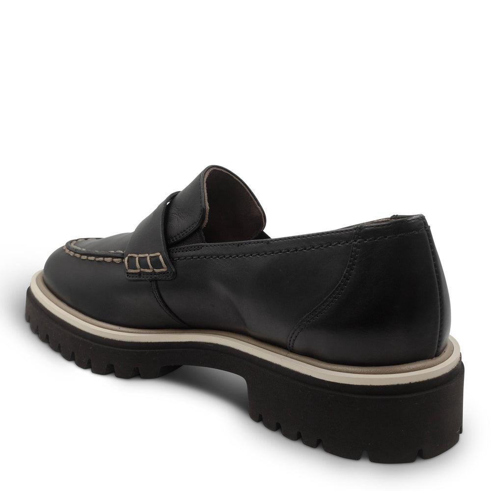 Mocassins Paul Green Justine Lug Noir Black Leather | MXB-2601987