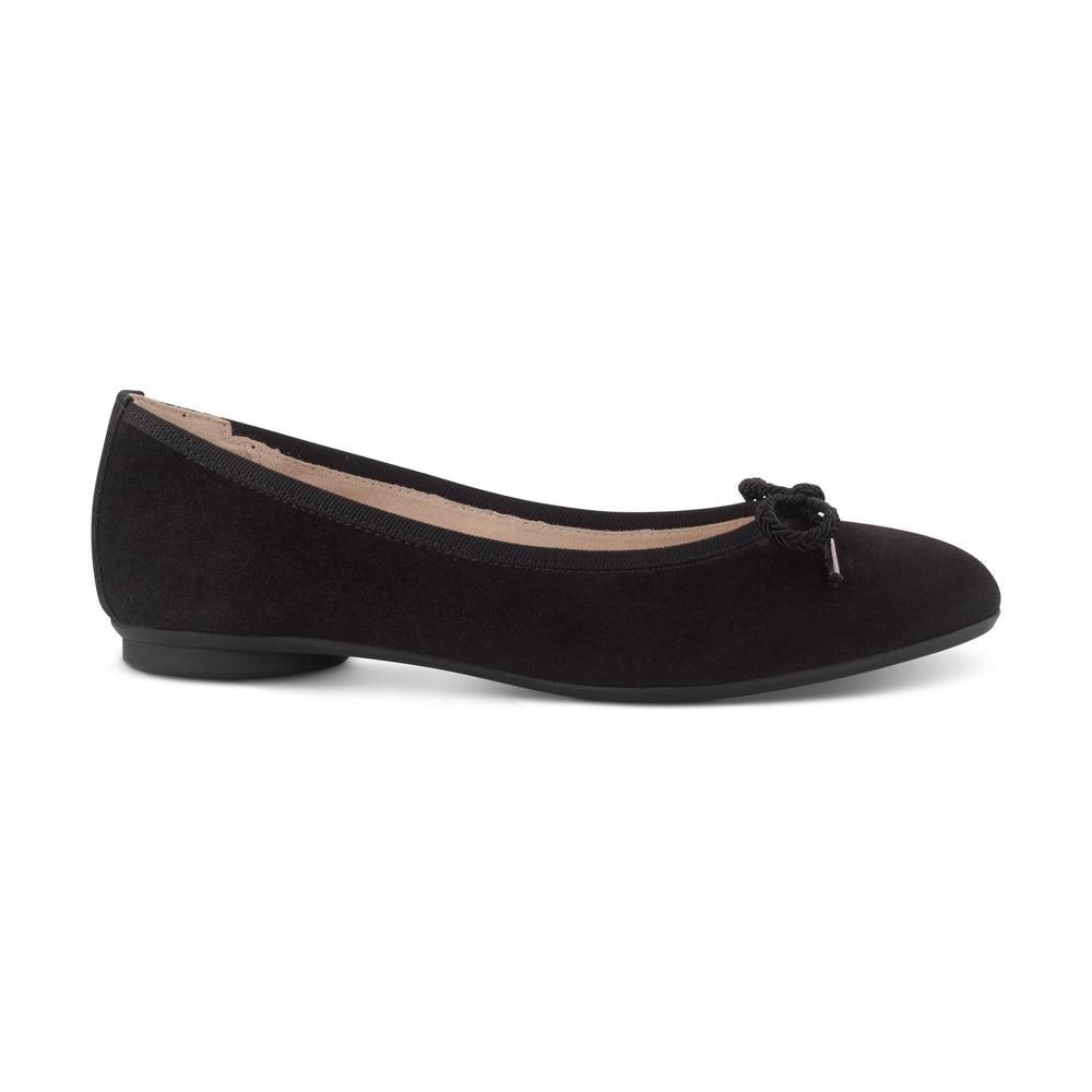 Flats Paul Green Maggie Noir Black Suede | MWJ-0580041