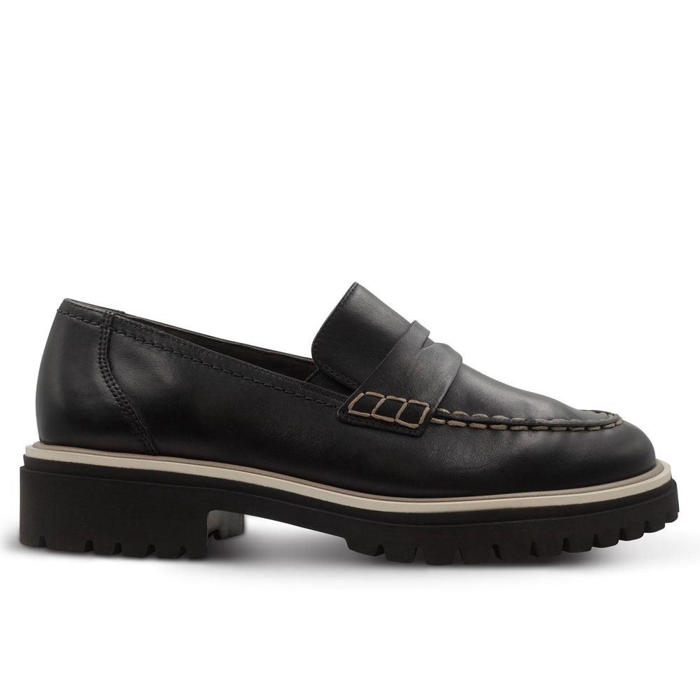 Mocassins Paul Green Justine Lug Noir Black Leather | MXB-2601987