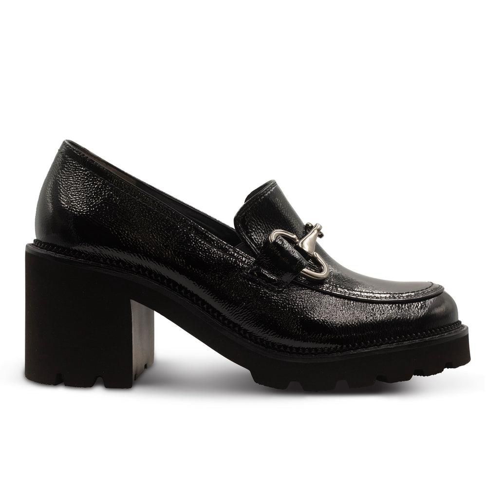 Mocassins Paul Green Kami Lug Noir Black Crinkled Patent | HSM-0549966