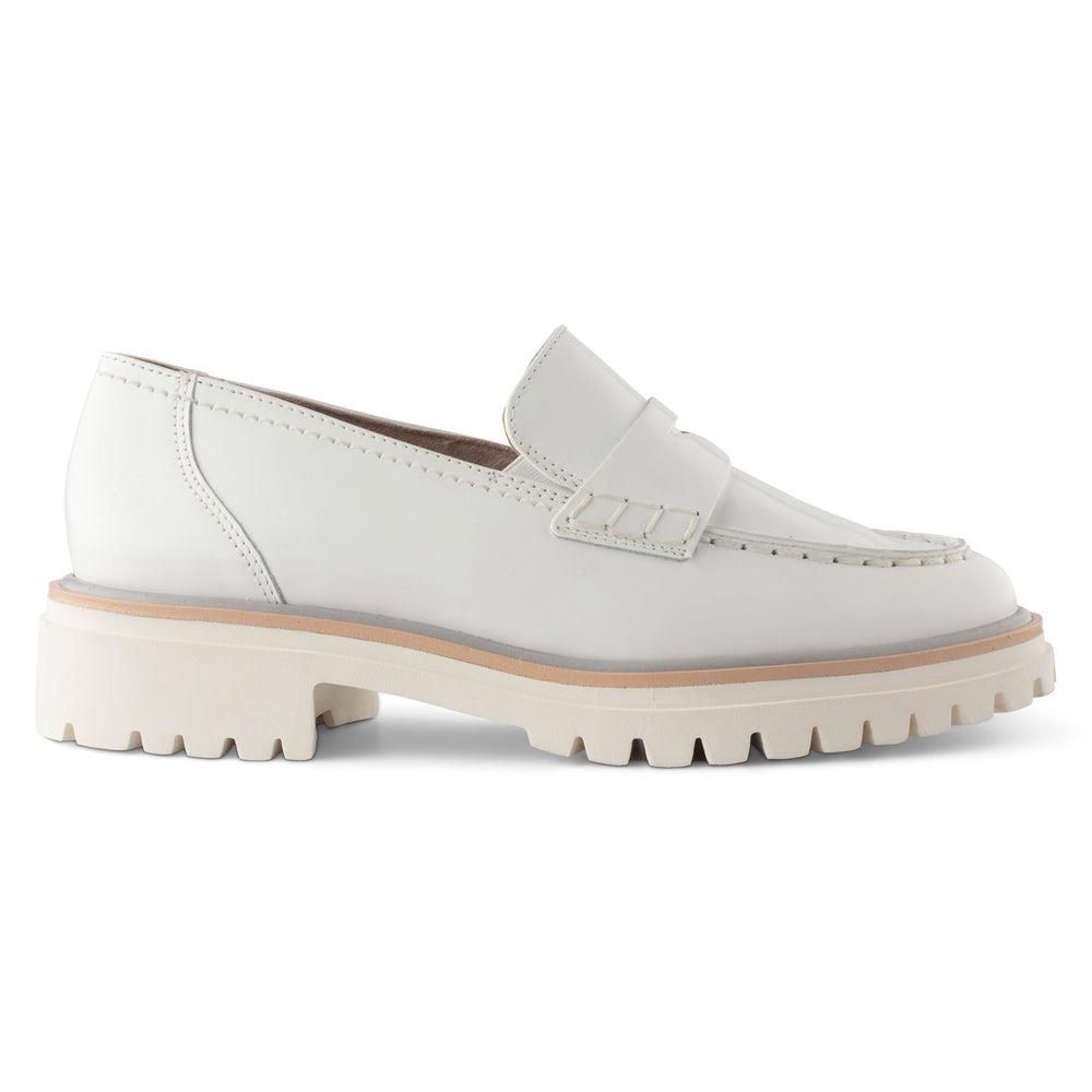 Mocassins Paul Green Lillian Blanche White Brush Leather | GRM-1061991