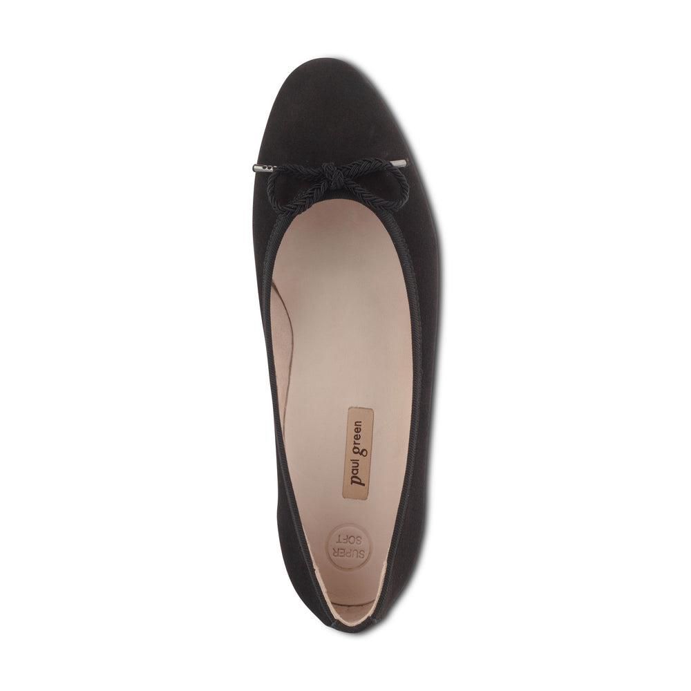 Flats Paul Green Maggie Noir Black Suede | MWJ-0580041