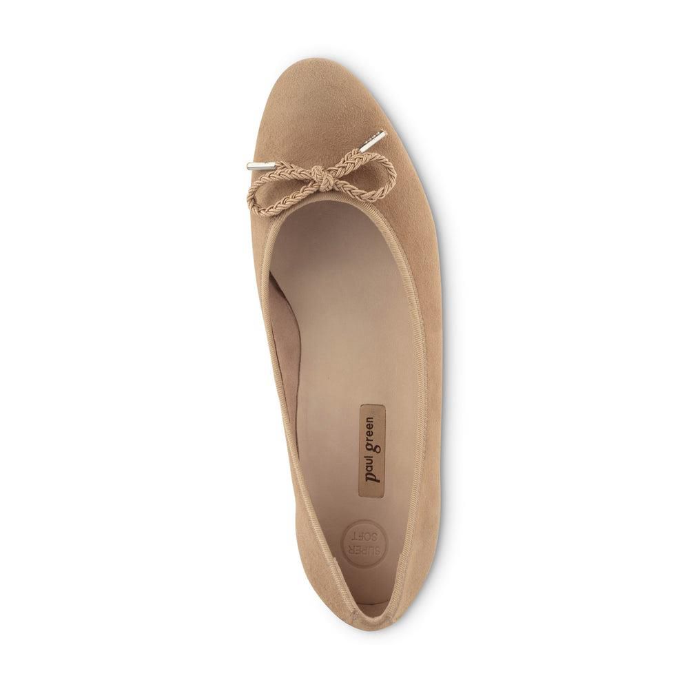 Flats Paul Green Maggie Marron Champagne Suede | MGT-3327417