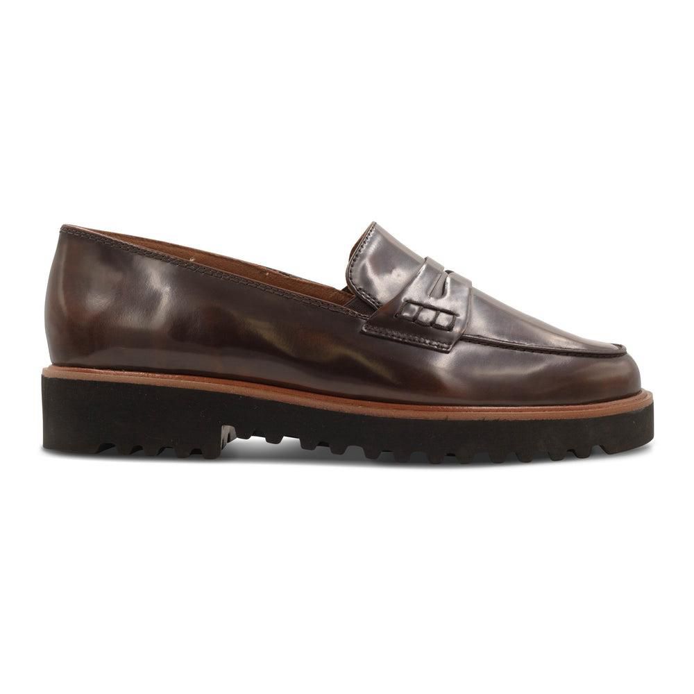 Mocassins Paul Green Jordan Lug Marron Saddle Polished Leather | HPB-2857990