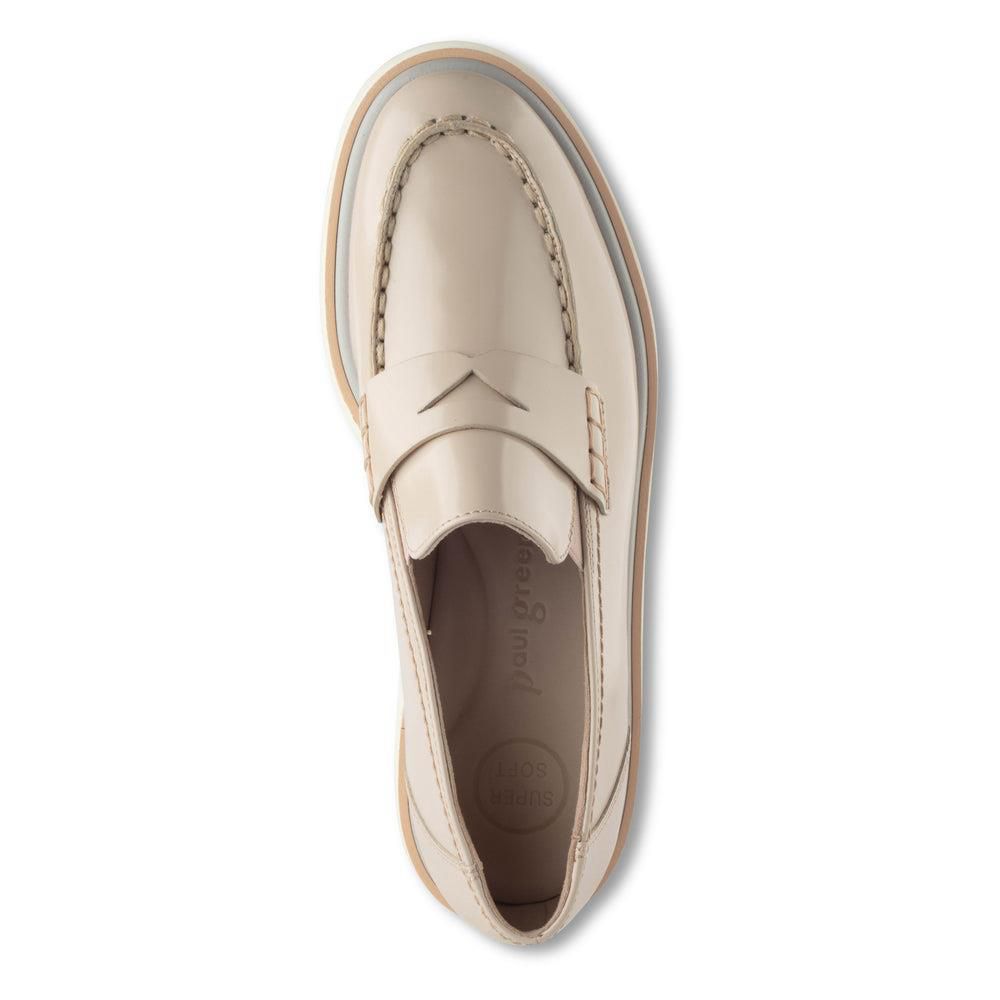 Mocassins Paul Green Lillian Beige Biscuit Brush Leather | FZB-7712014