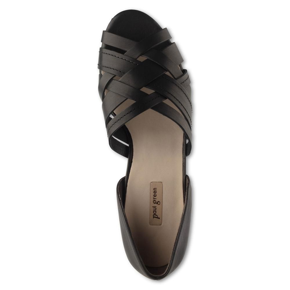 Flats Paul Green Lucia Noir Black Leather | EGB-9057235