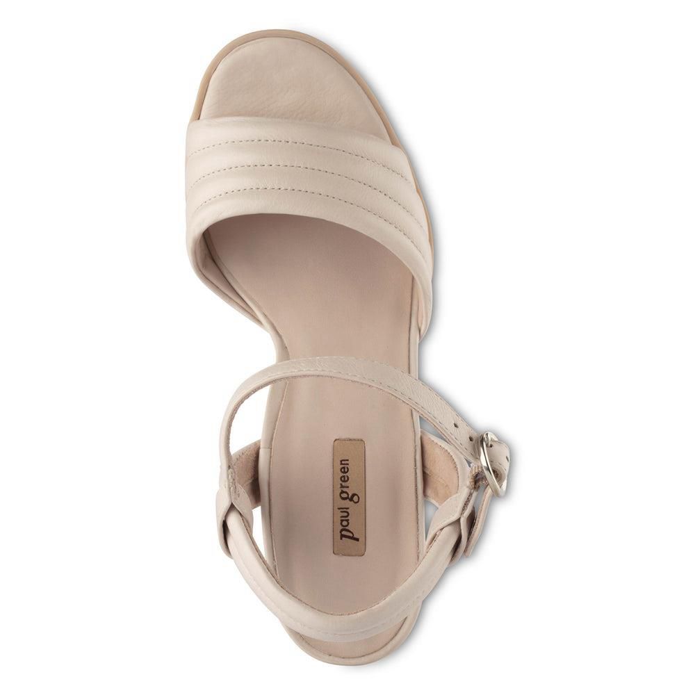 Sandales Paul Green Leslie Beige Biscuit Leather | ADY-2514660