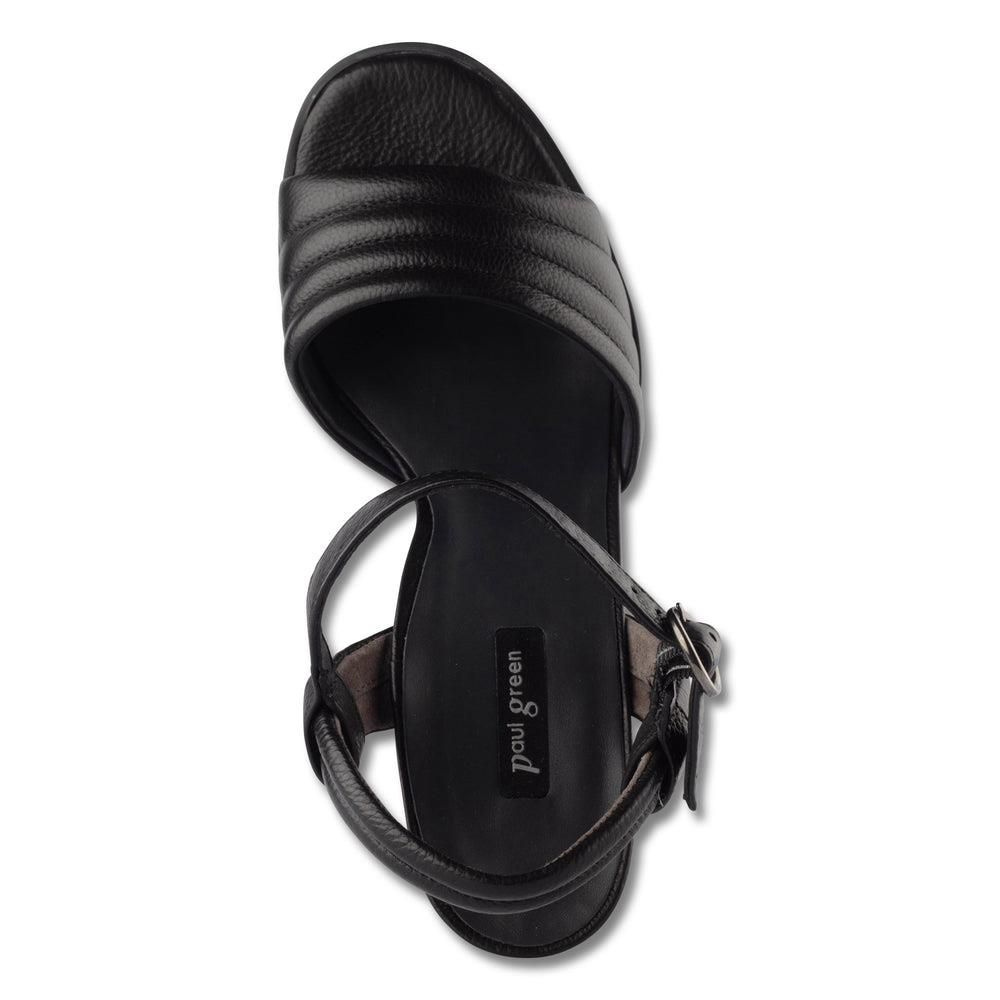 Sandales Paul Green Leslie Noir Black Leather | VPV-4523612