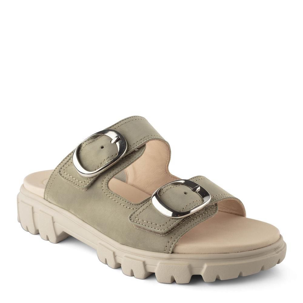 Sandales Paul Green Marina Vert Herb Nubuck | NTX-8792207