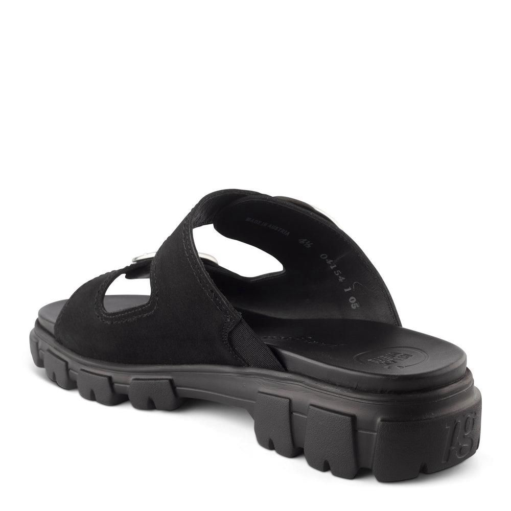 Sandales Paul Green Marina Noir Black Sport Nubuck | UGV-6187573