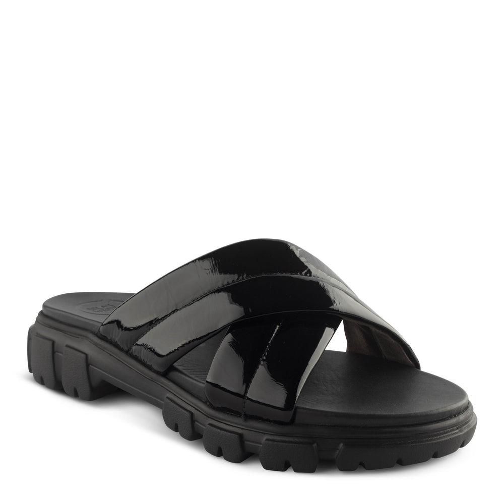 Sandales Paul Green Monique Noir Black Sport Patent | MZT-8203069