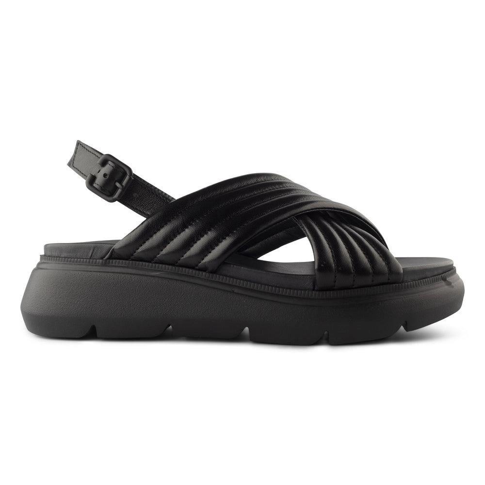 Sandales Paul Green Maria Noir Black Leather | FSC-8655947