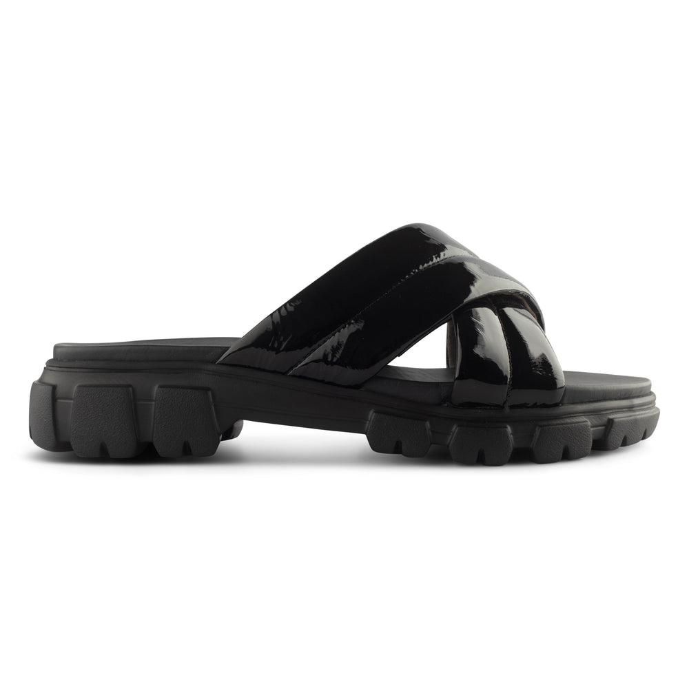 Sandales Paul Green Monique Noir Black Sport Patent | MZT-8203069