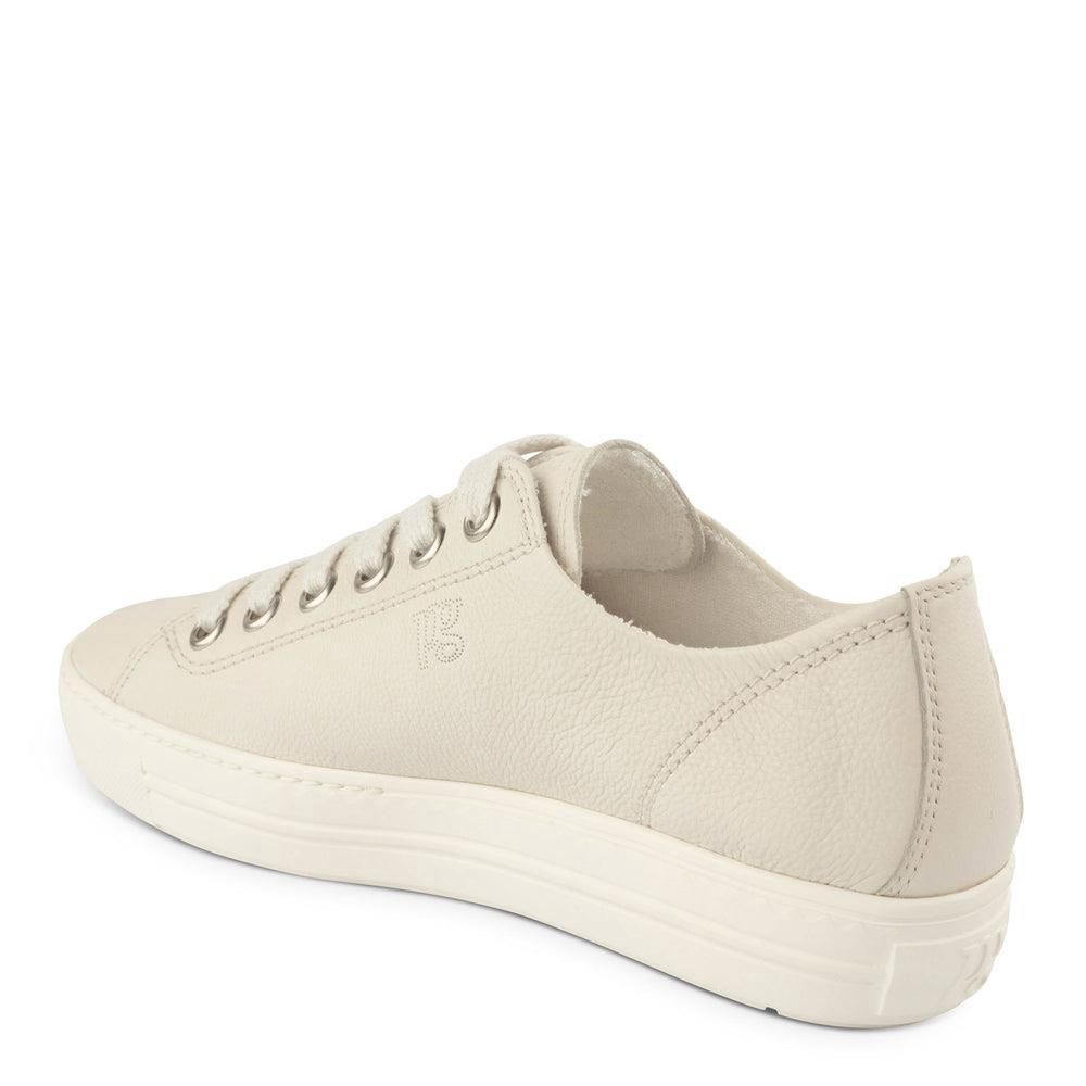 Baskets Paul Green Lilly Blanche Ivory Leather | IEV-8326245