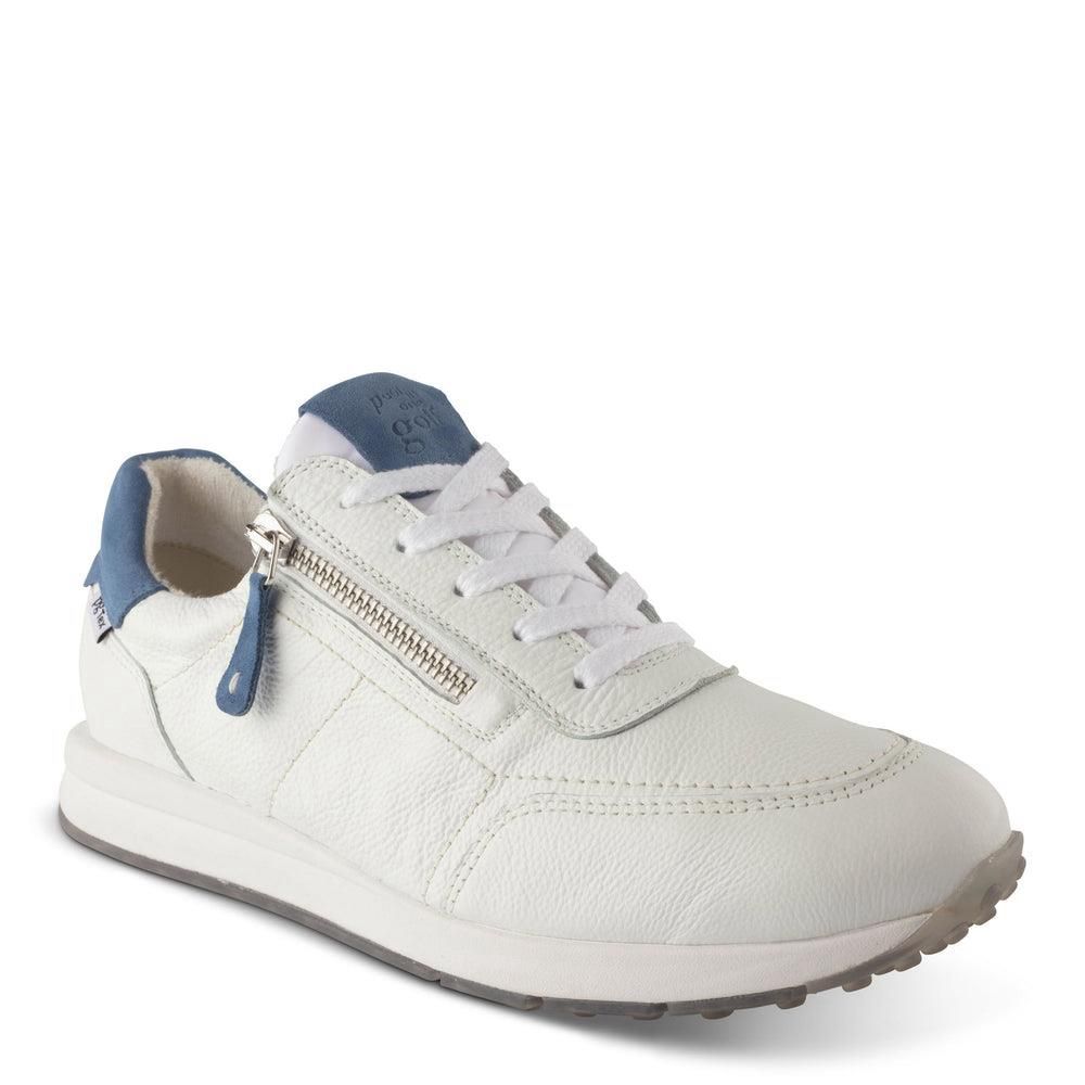 Baskets Paul Green Lux Golf Blanche Bleu White Denim Combo | HJI-7601192