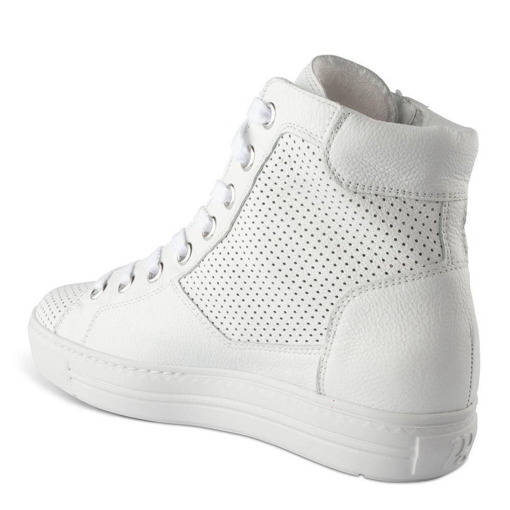 Baskets Paul Green Mac Blanche Offwhite Leather | AZQ-3549201