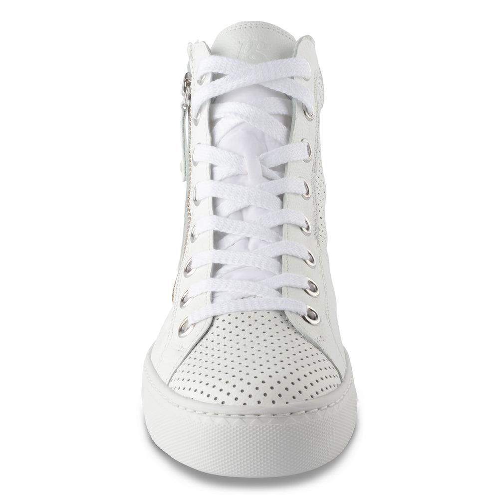 Baskets Paul Green Mac Blanche Offwhite Leather | AZQ-3549201